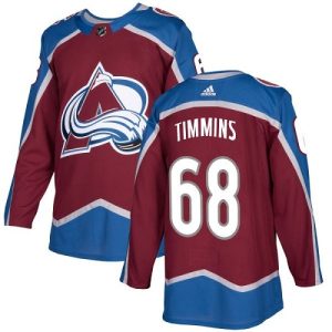 Herren Colorado Avalanche Eishockey Trikot Conor Timmins #68 Authentic Burgundy Rot Heim